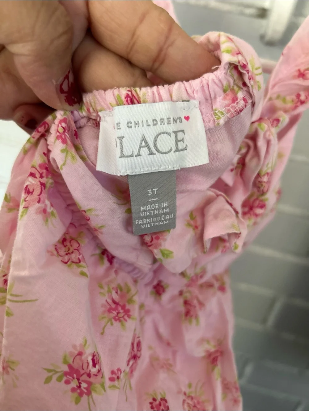The Children's Place Pink Floral Ruffle-Strap Sundress
